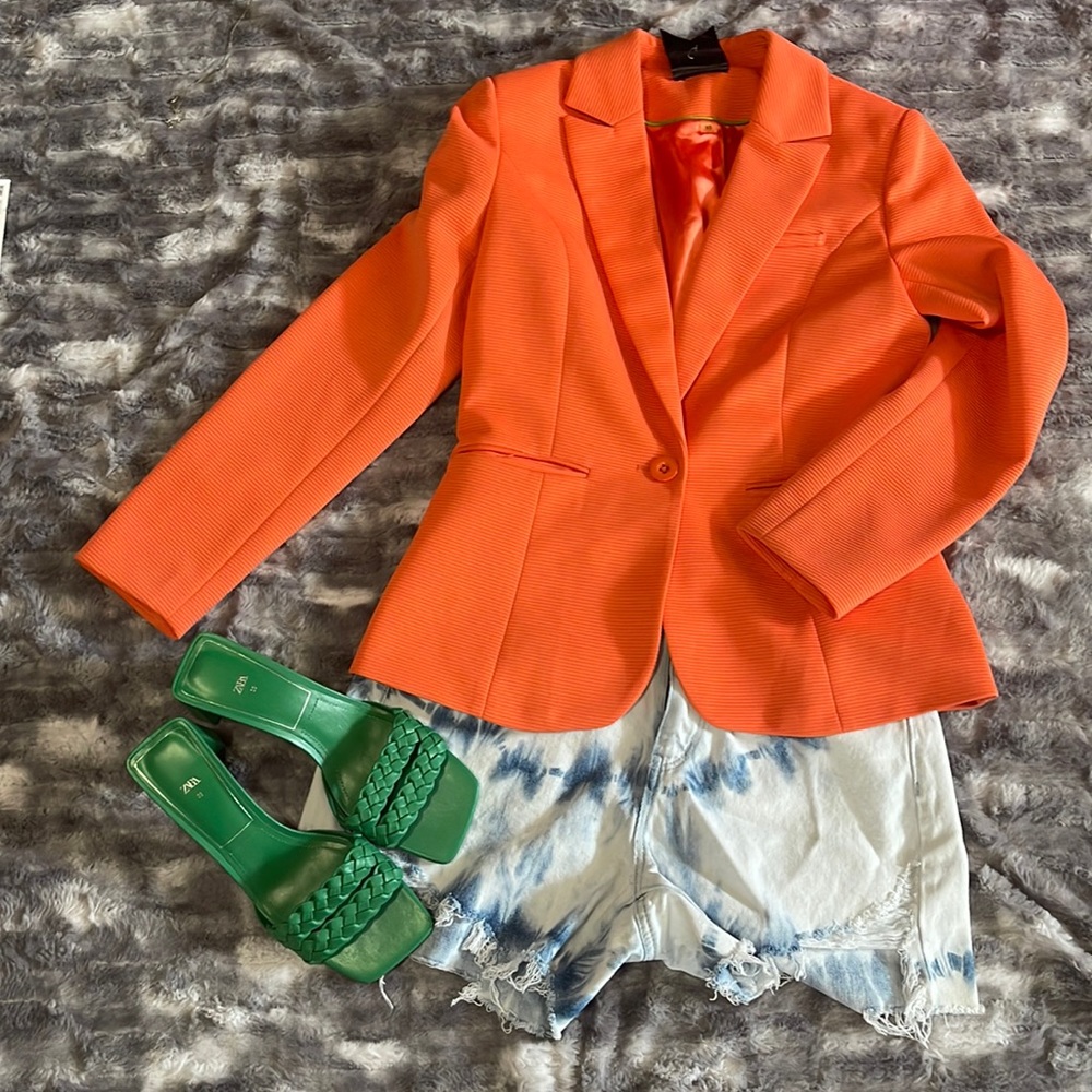 G.E.T Equipment General Technique XS- orange blazer🧡🧡